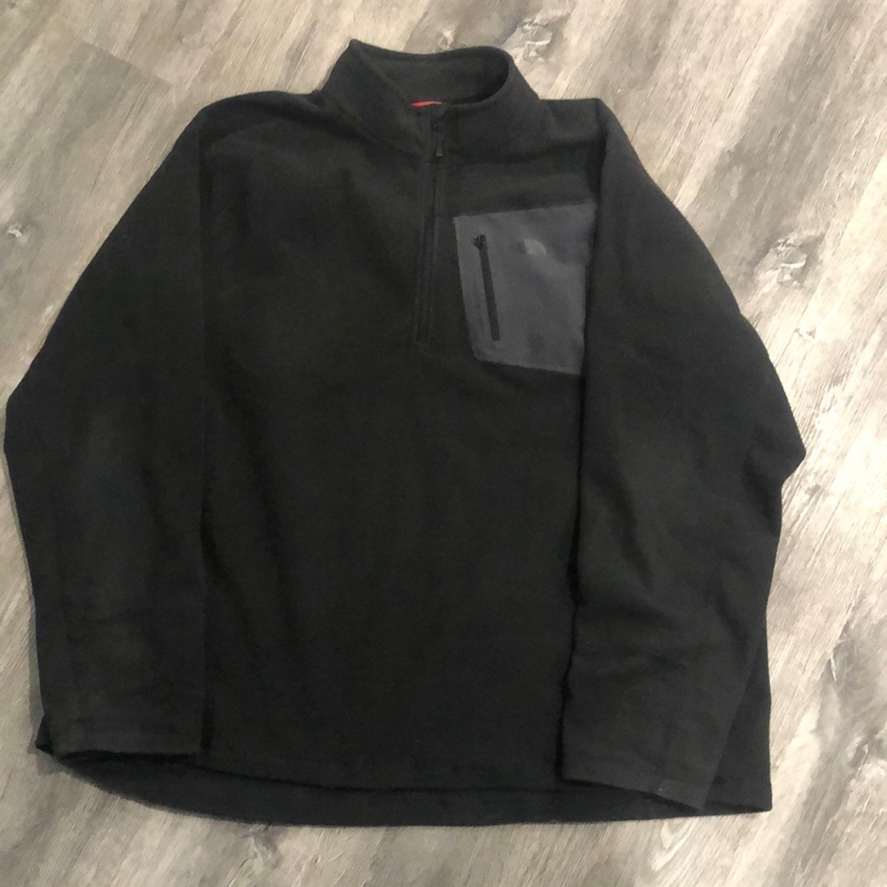 The north face 1/4 zip black fleece 3xl